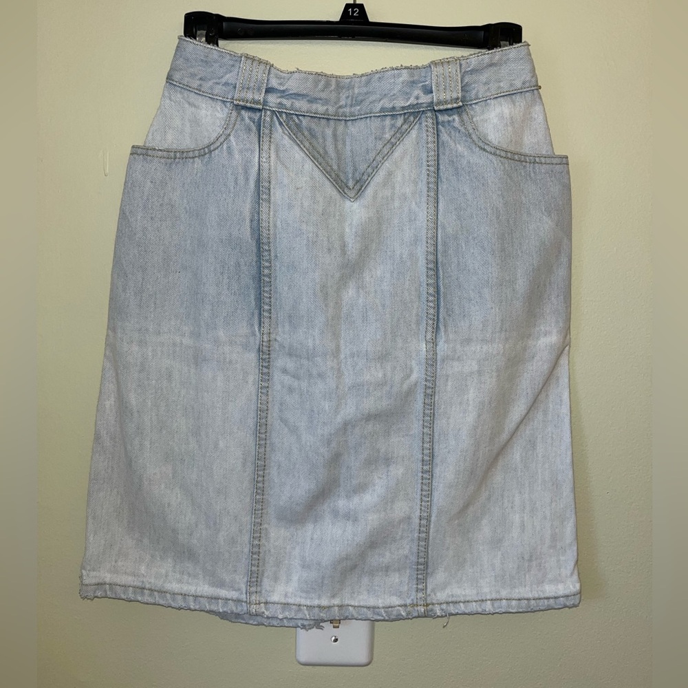 Vintage Guess Light wash Midi Skirt